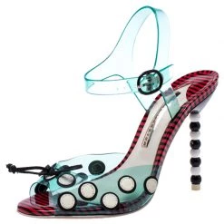 Sophia Webster Multicolor Jelly And Leather Bow Ankle Strap Sandals Size 37 For Women