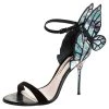 Sophia Webster Multicolor Patent Leather And Black Suede Chiara Butterfly Ankle Strap Sandals Size 38 For Women