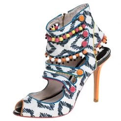 Sophia Webster Multicolor Strappy Leather Beaded Caged Sandals Size 39 For Women