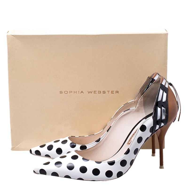 Sophia Webster Multicolor Polka Dot Leather Liberty Pointed Toe Pumps Size 40 For Women - Image 7