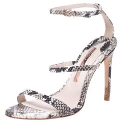 Sophia Webster Multi-color Python Embossed Leather Rosalind Ankle Strap Sandals Size 36 For Women