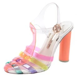 Sophia Webster Multicolor Jelly Rosa Bow Ankle Strap Sandals Size 37 For Women