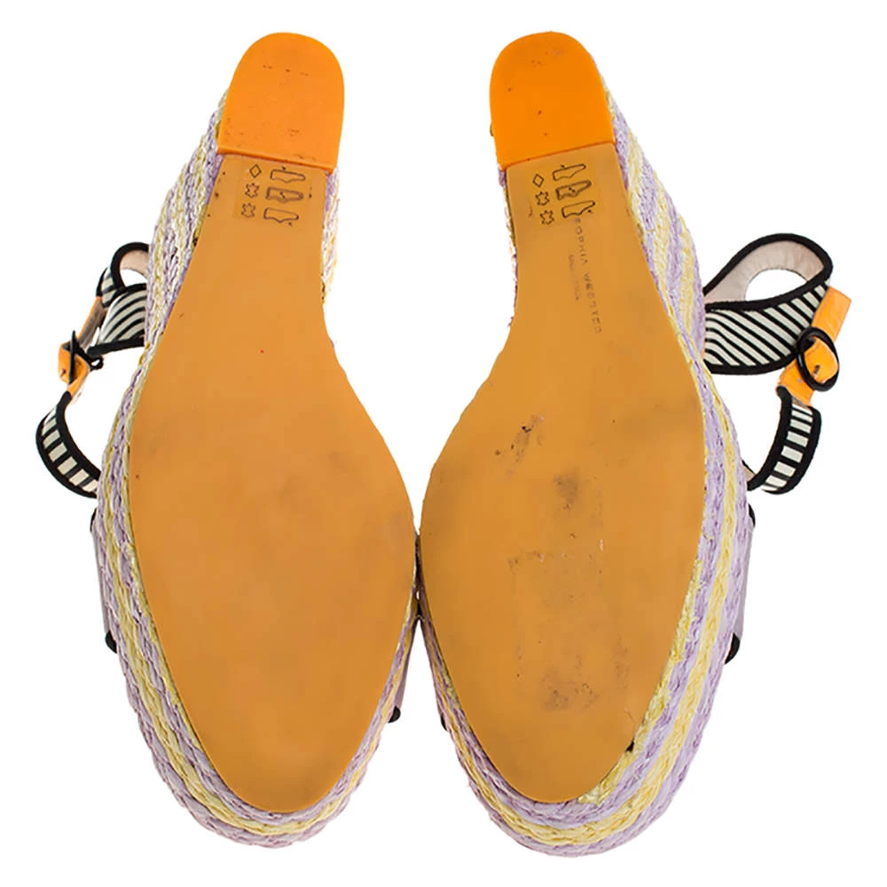 Sophia Webster Multicolor Suede And Patent Leather Lucita Espadrille Wedges Size 41 For Women - Image 6