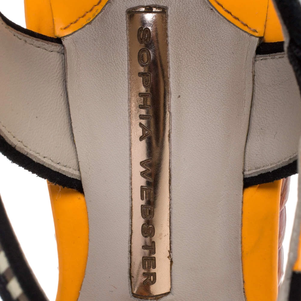 Sophia Webster Multicolor Suede And Patent Leather Lucita Espadrille Wedges Size 41 For Women - Image 7