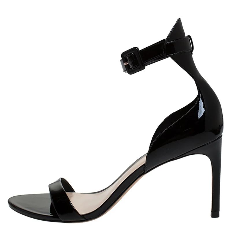 Sophia Webster Black Patent Leather Nicole Sandals Size 39.5 For Women - Image 2
