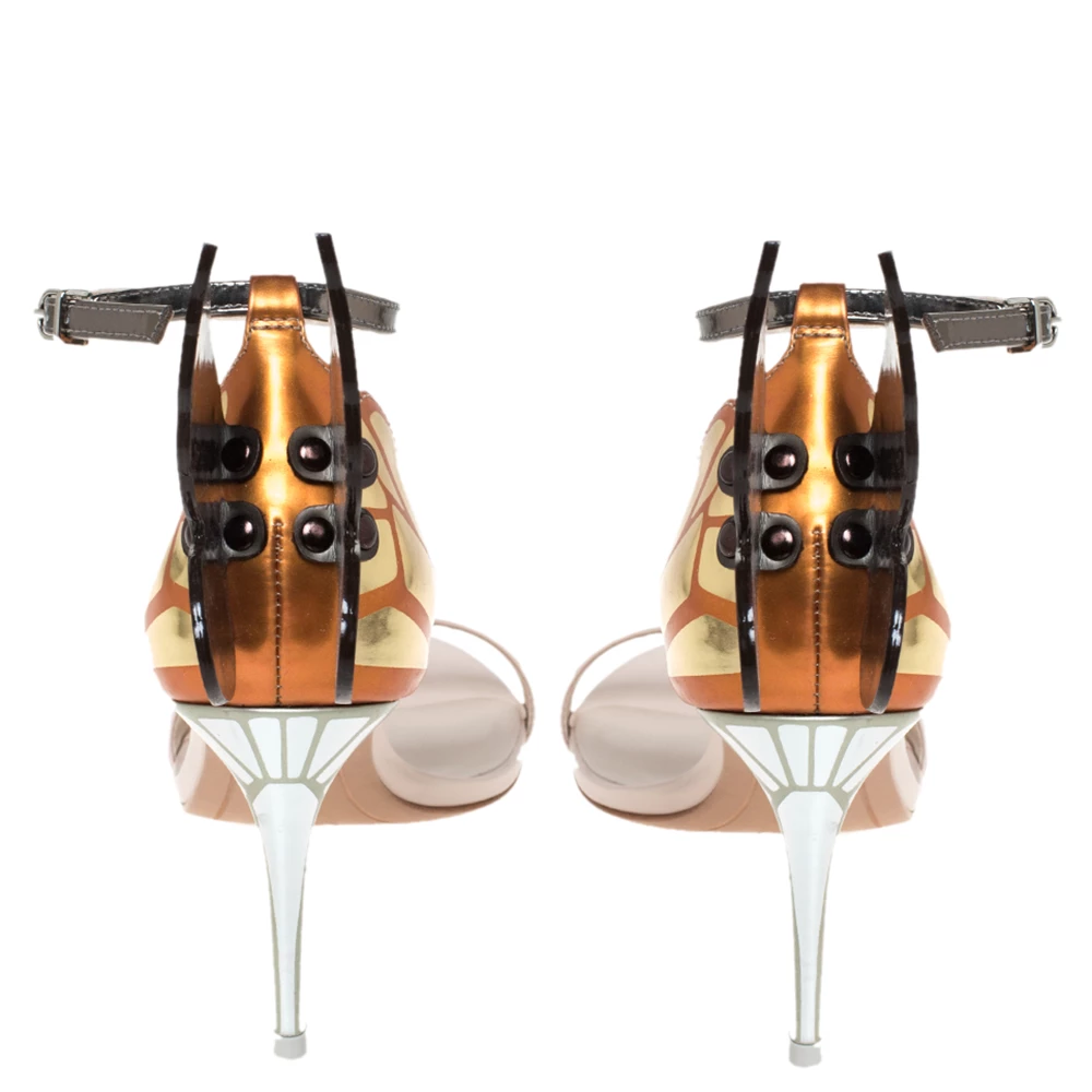 Sophia Webster Multicolor Leather Chiara Wings Ankle Strap Sandals Size 38.5 For Women - Image 5
