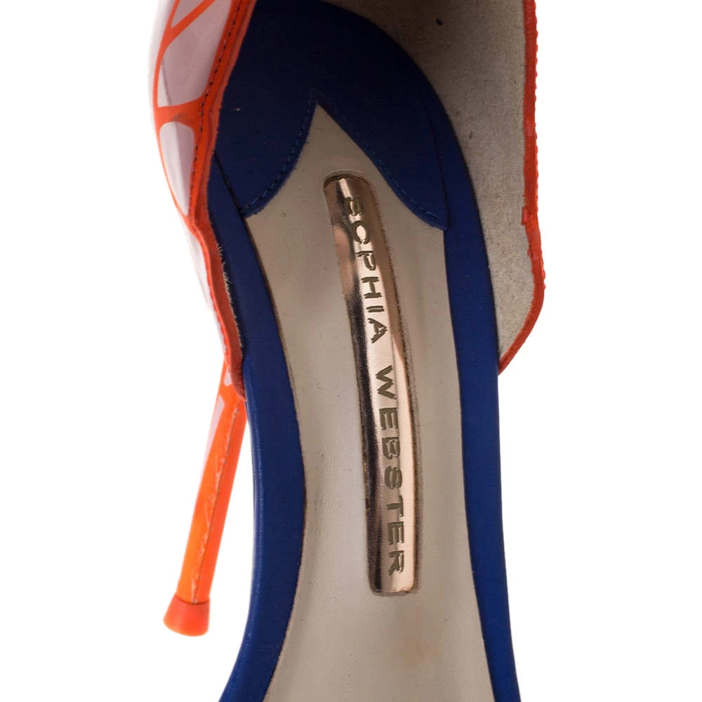 Sophia Webster Multicolor Silver Leather Chiara Butterfly Ankle Strap Sandals Size 36 For Women - Image 7