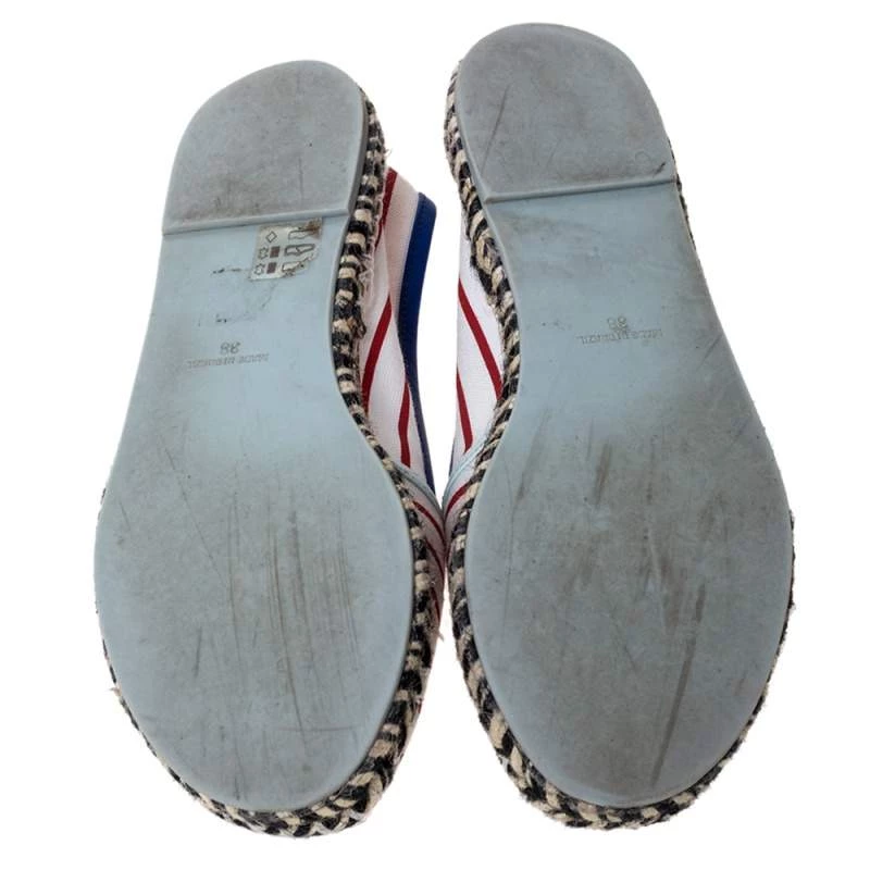 Sophia Webster Multicolor Striped Canvas Platform Espadrille Flats Size 38 For Women - Image 6