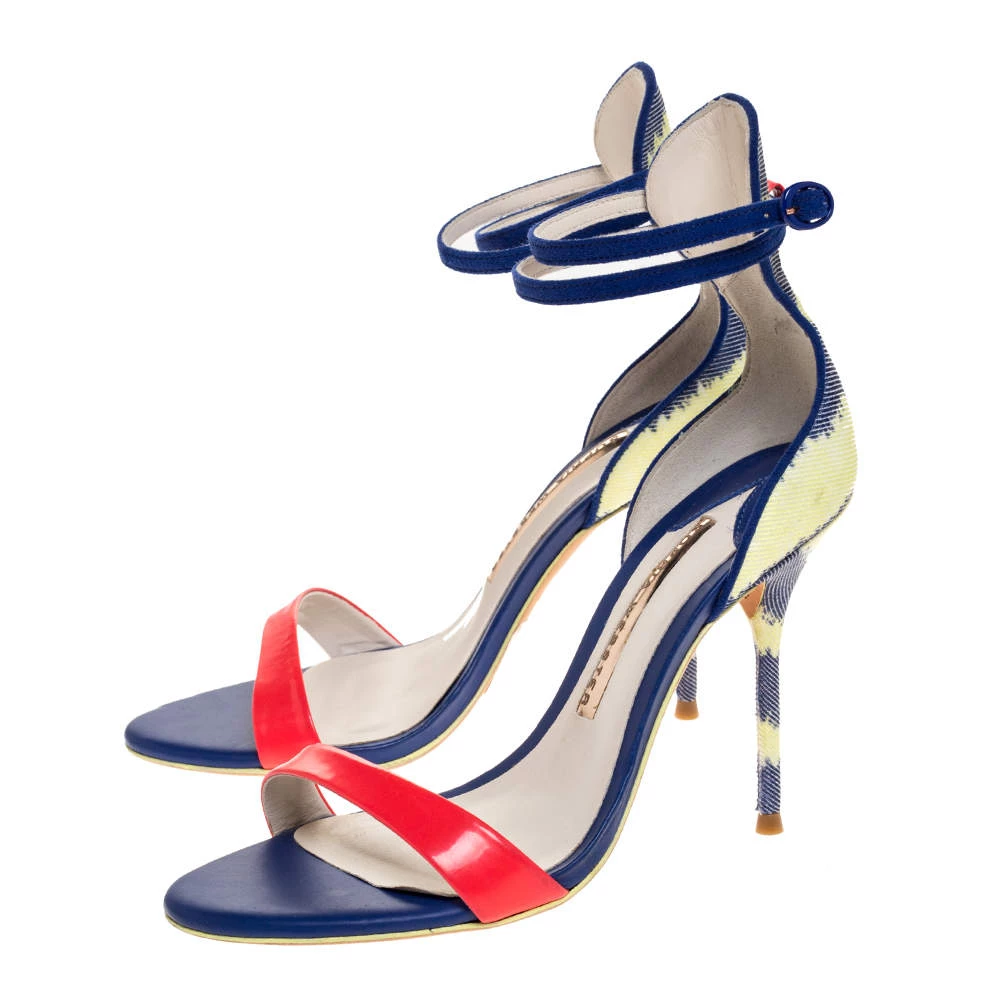 Sophia Webster Multicolor Patent And Canvas Nicole Sandals Size 36.5 For Women - Image 4