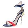 Sophia Webster Multicolor Patent And Canvas Nicole Sandals Size 36.5 For Women