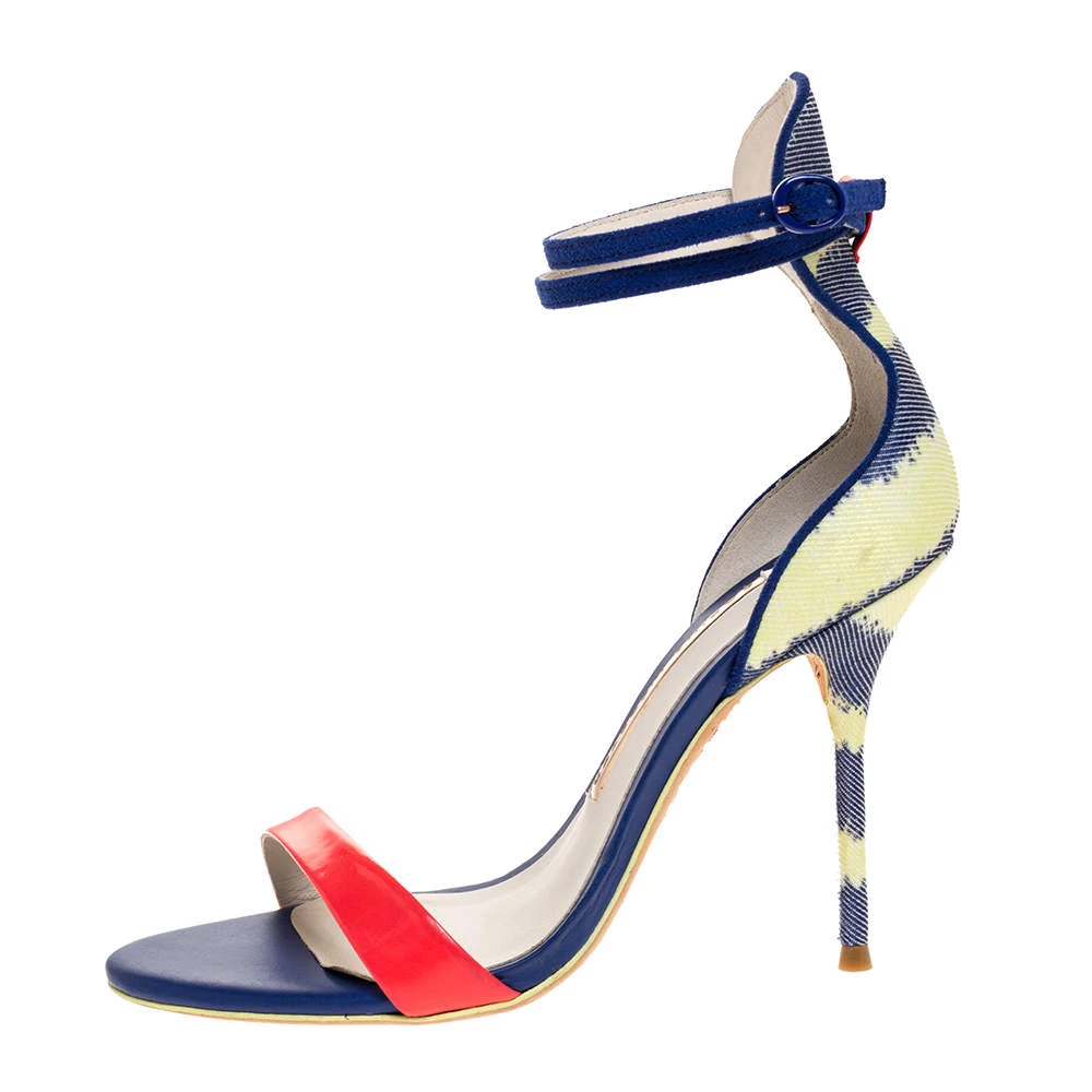 Sophia Webster Multicolor Patent And Canvas Nicole Sandals Size 36.5 For Women - Image 2