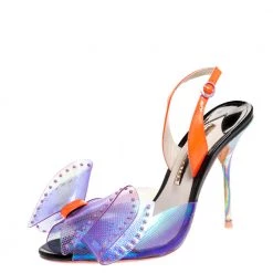 Sophia Webster Multicolor PVC And Patent Leah Bow Sandals Size 38.5 For Women