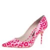 Sophia Webster Lilac And Neon Pink Stripe And Leopard Print Lola Pointed Toe Pumps Size 39 For Women