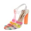 Sophia Webster Multicolor PVC Strappy Ankle Strap Sandals Size 40 For Women
