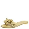 Sophia Webster Yellow Leather Lilico Flower Flat Slides Size 35.5 For Women