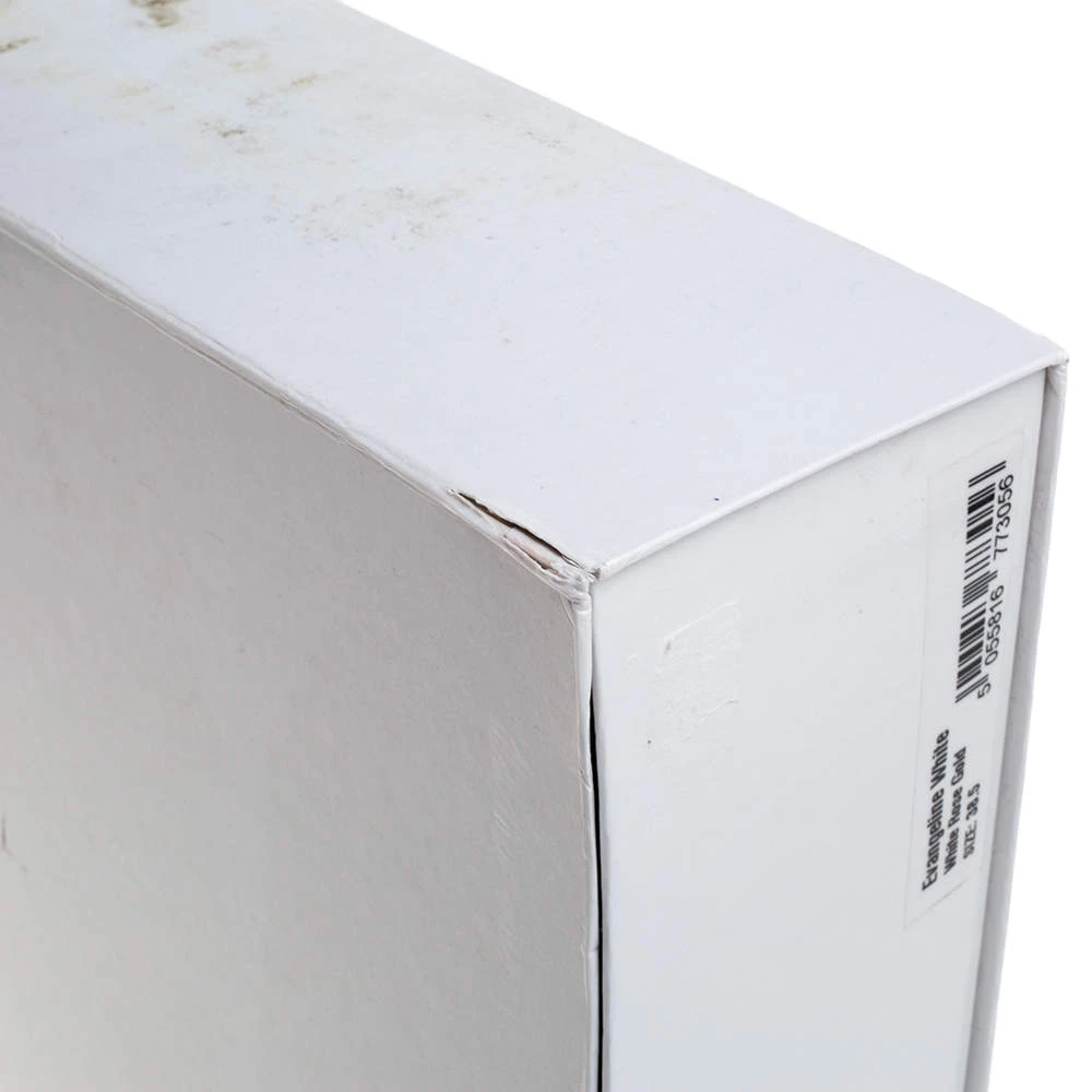 Sophia Webster Rose Gold/White Leather Evangeline Laser Cut Angel Wing Ankle Strap Sandals Size 38.5 For Women - Image 8