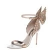 Sophia Webster Gold Leather Evangeline Sandals Size 40 For Women