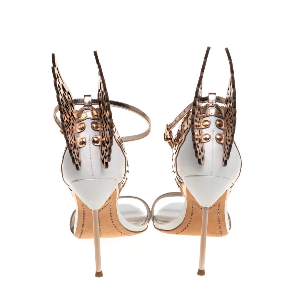 Sophia Webster Gold Leather Evangeline Sandals Size 40 For Women - Image 5