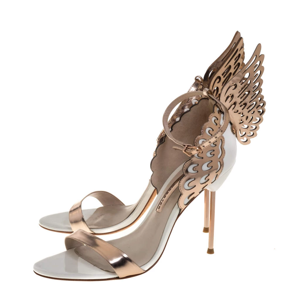 Sophia Webster Gold Leather Evangeline Sandals Size 40 For Women - Image 4