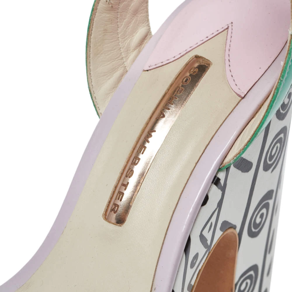 Sophia Webster Multicolor Leather And PVC Jade Malibu Platform Sandals Size 40 For Women - Image 7