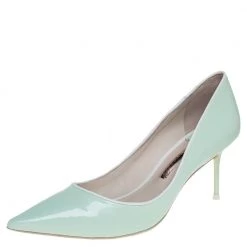 Sophia Webster Mint Green Leather Lola Pumps Size 38 For Women