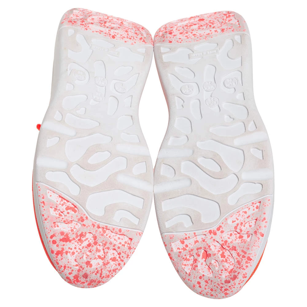 Sophia Webster Orange Knit Fabric Fly By Low Top Sneakers Size 40 For Women - Image 6