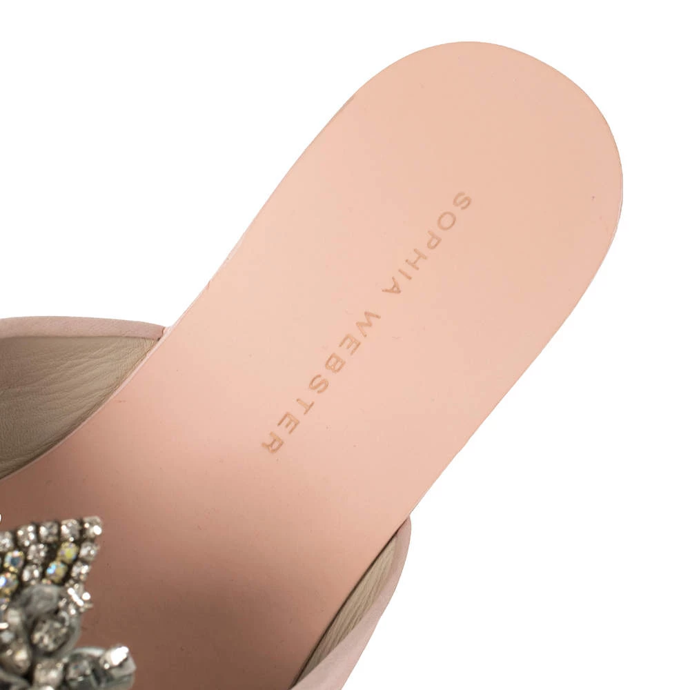Sophia Webster Pink Satin Lilico Flats Size 37.5 For Women - Image 7