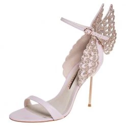 Sophia Webster Pink Leather Evangeline Open Toe Ankle Strap Sandals Size 40 For Women