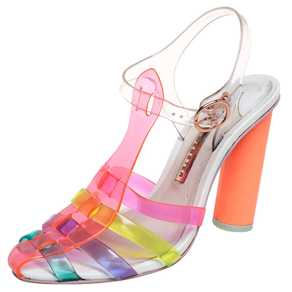 Sophia Webster Multicolor PVC Rosa Ankle Strap Sandals Size 36 For Women