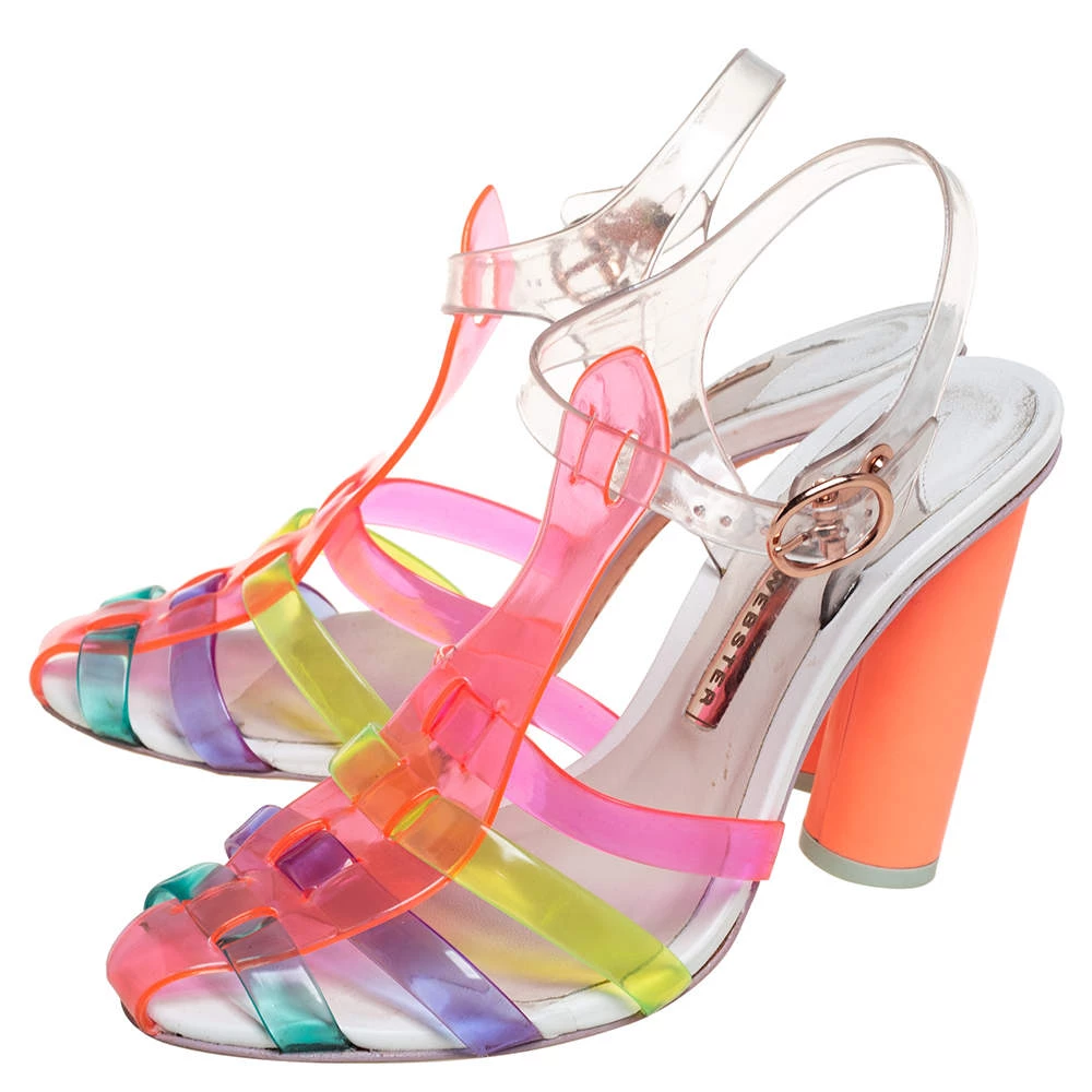 Sophia Webster Multicolor PVC Rosa Ankle Strap Sandals Size 36 For Women - Image 4