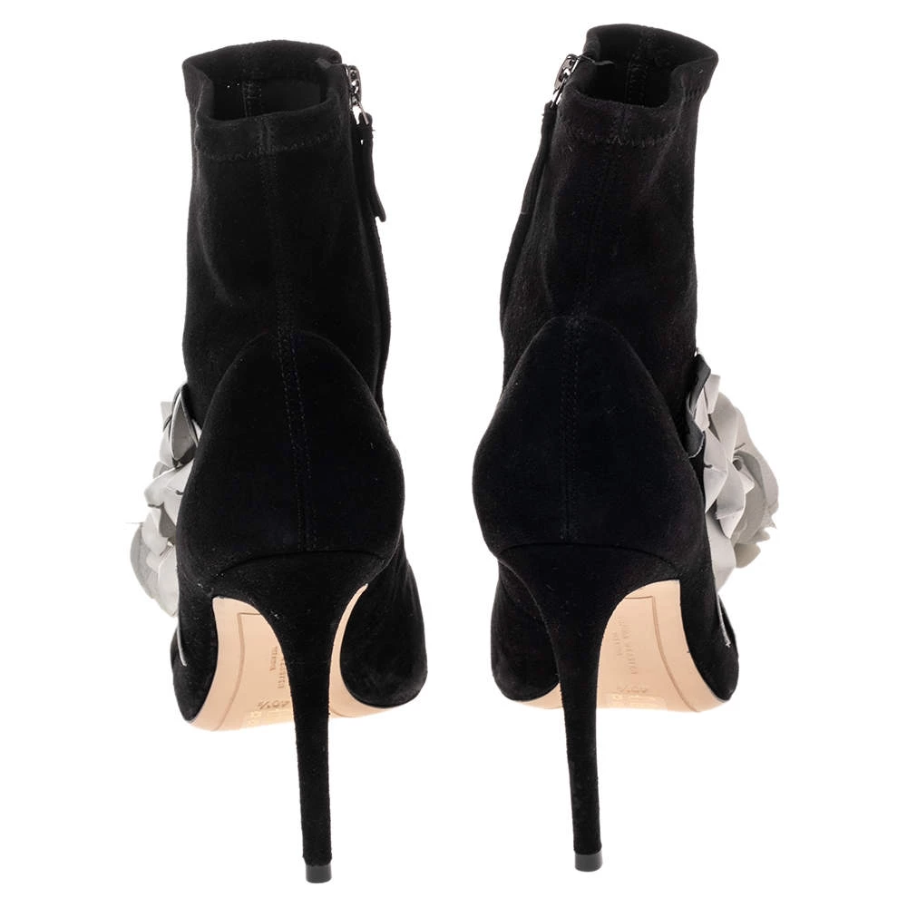 Sophia Webster Black Suede Jumbo Lilico Pointed Toe Ankle Boots Size 40.5 For Women - Image 5