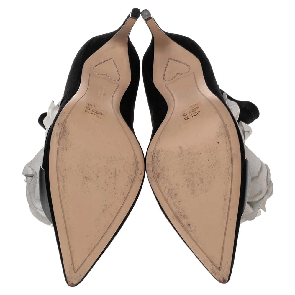 Sophia Webster Black Suede Jumbo Lilico Pointed Toe Ankle Boots Size 40.5 For Women - Image 6