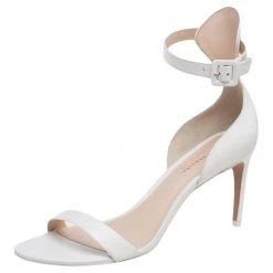 Sophia Webster White Leather Ankle Straps Sandals Size 42 For Women