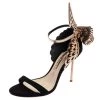 Sophia Webster Black Suede Evangeline Sandals Size 38 For Women