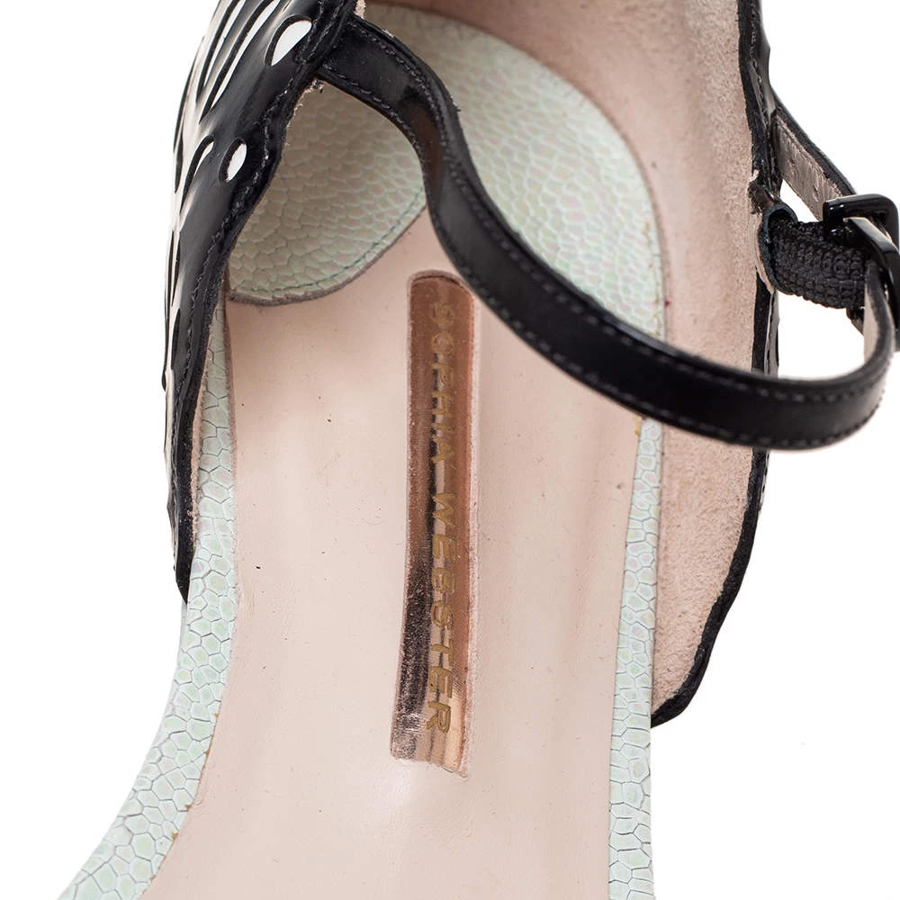 Sophia Webster Multicolor Patent And Leather Lilico Underwater Floral Embellished Flat Sandals Size 42 For Women - Image 7