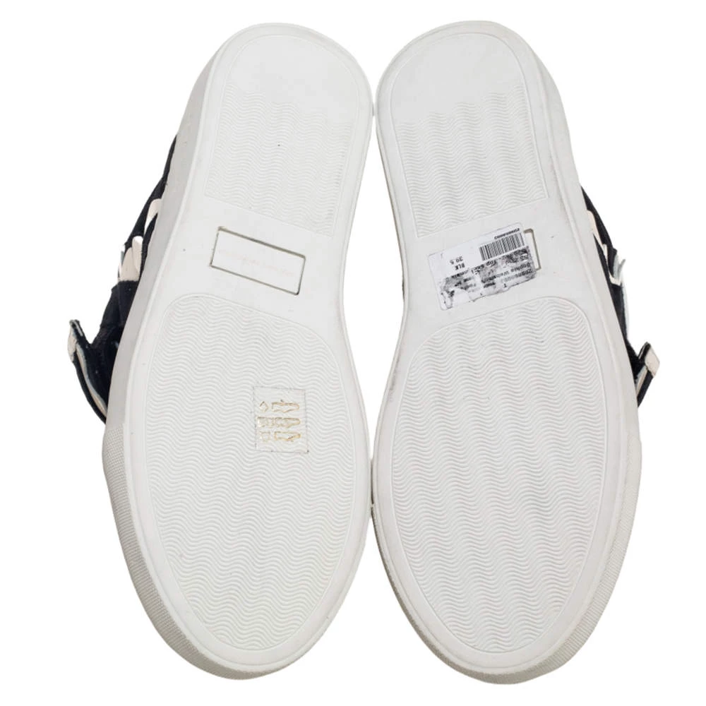 Sophia Webster Black Suede And Patent Leather Riko High Top Sneakers Size 39.5 For Women - Image 6