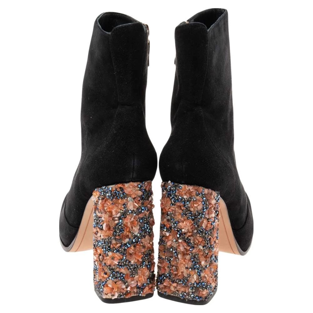 Sophia Webster Black Suede Felicity Ankle Boots Size 41 For Women - Image 5