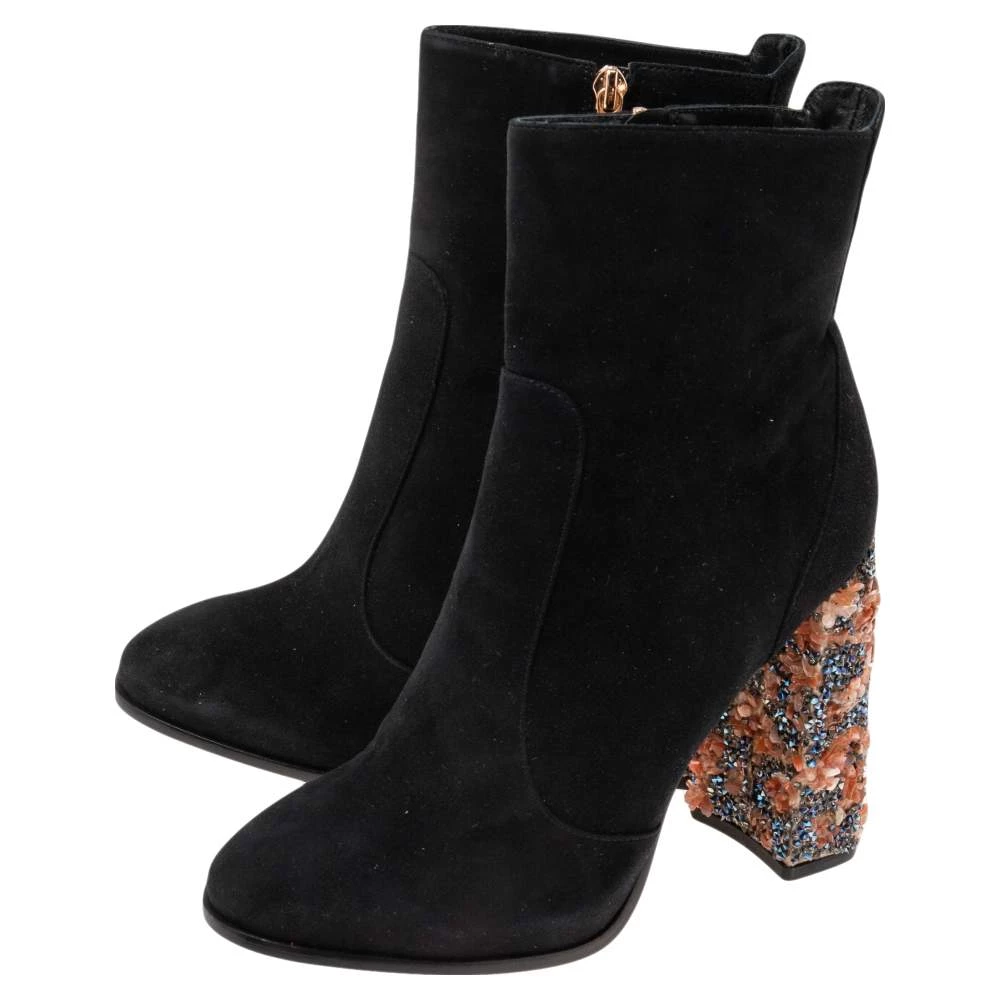 Sophia Webster Black Suede Felicity Ankle Boots Size 41 For Women - Image 4