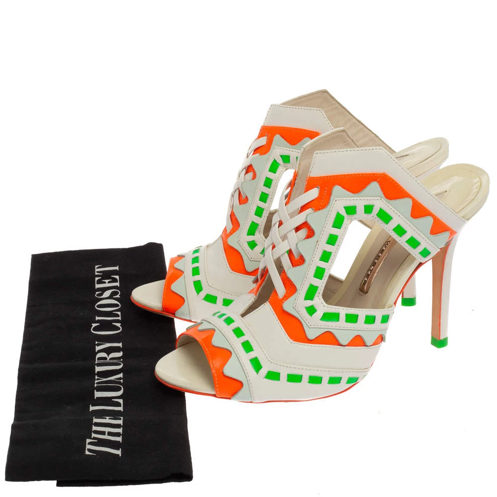 Sophia Webster Multicolor Leather Riko Mule Sandals Size 38.5 For Women - Image 9