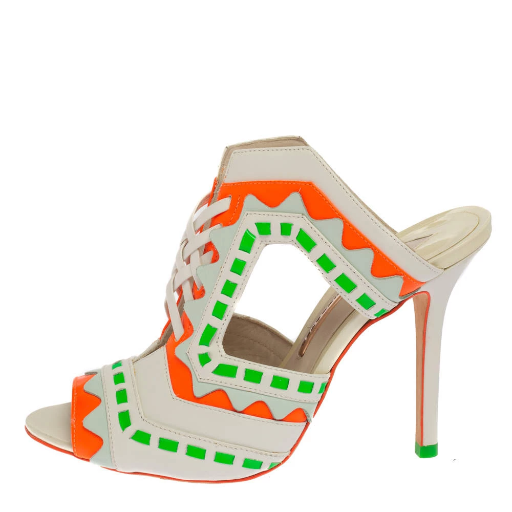 Sophia Webster Multicolor Leather Riko Mule Sandals Size 38.5 For Women - Image 2