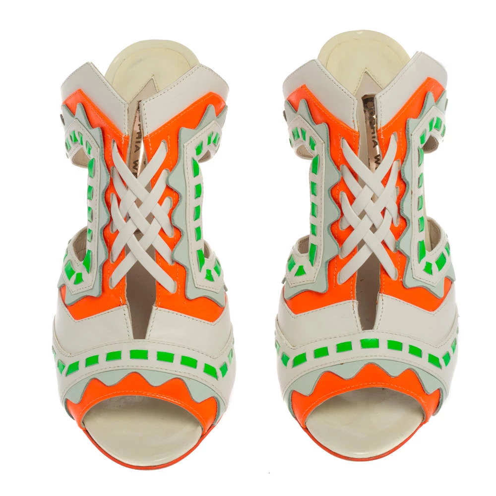 Sophia Webster Multicolor Leather Riko Mule Sandals Size 38.5 For Women - Image 3