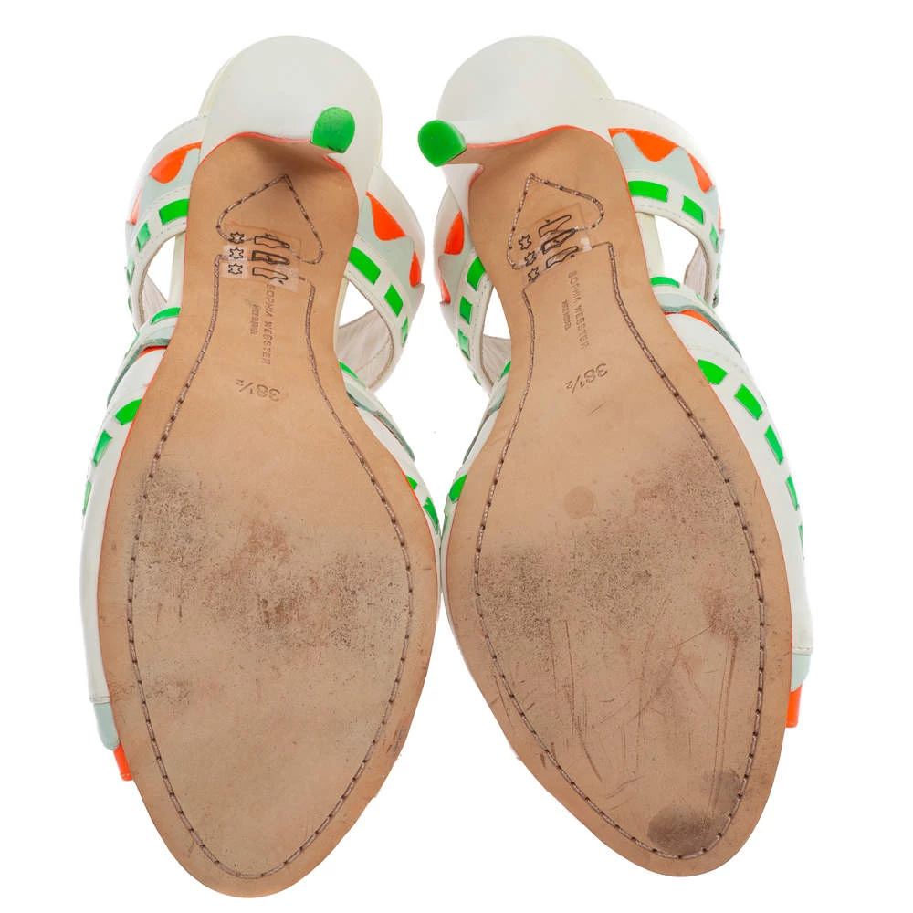 Sophia Webster Multicolor Leather Riko Mule Sandals Size 38.5 For Women - Image 6