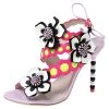 Sophia Webster Multicolor Leather And PVC Amazona Ankle-Tie Sandals Size 38.5 For Women