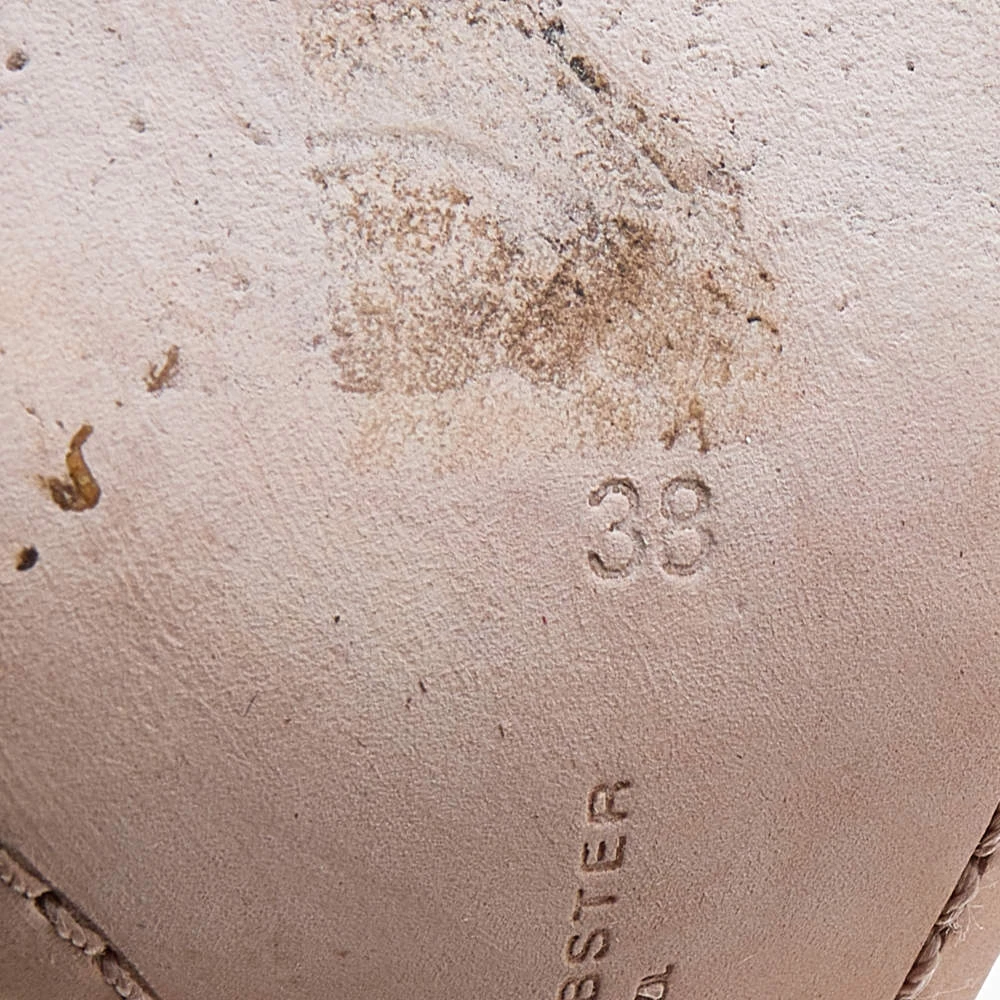 Sophia Webster Pink Leather Crystal Embellished Evangeline Open Toe Sandals Size 38 For Women - Image 8