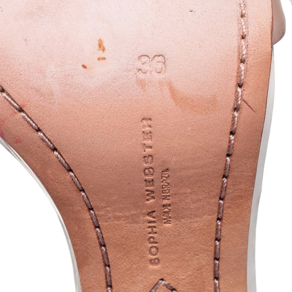 Sophia Webster Metallic Rose Gold Leather Chiara Butterfly Ankle Strap Sandals Size 36 For Women - Image 8