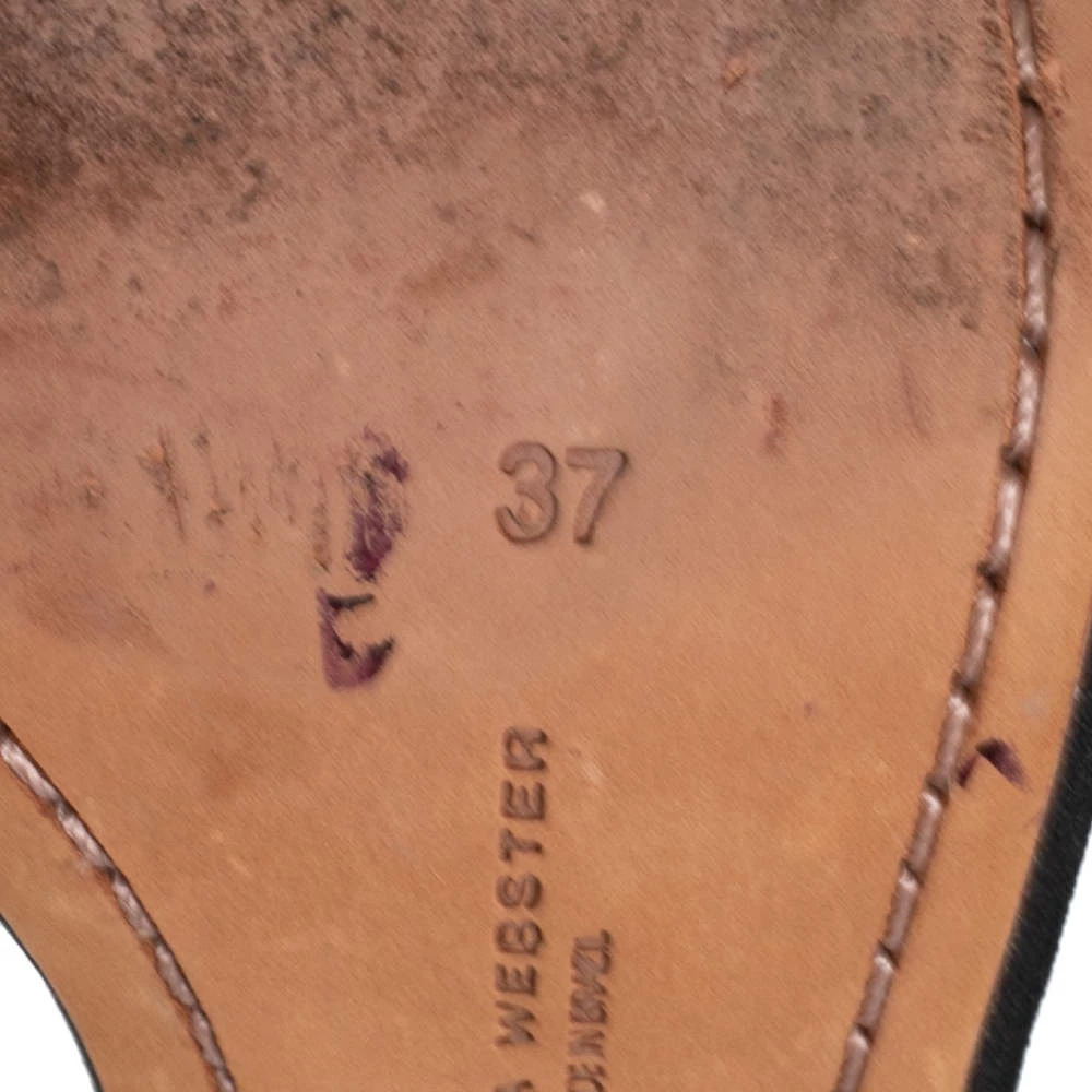 Sophia Webster Silver Leather Chiara Butterfly Ankle-Strap Sandals Size 37 For Women - Image 8