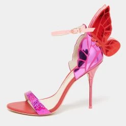 Sophia Webster Tri-Color Leather Chiara Ankle-Strap Sandals Size 40 For Women