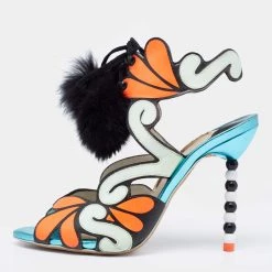 Sophia Webster Multicolor Leather Riko Cut Out Sandals Size 37.5 For Women