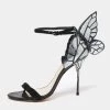 Sophia Webster Black/Silver Leather And Suede Chiara Ankle-Strap Sandals Size 38 For Women