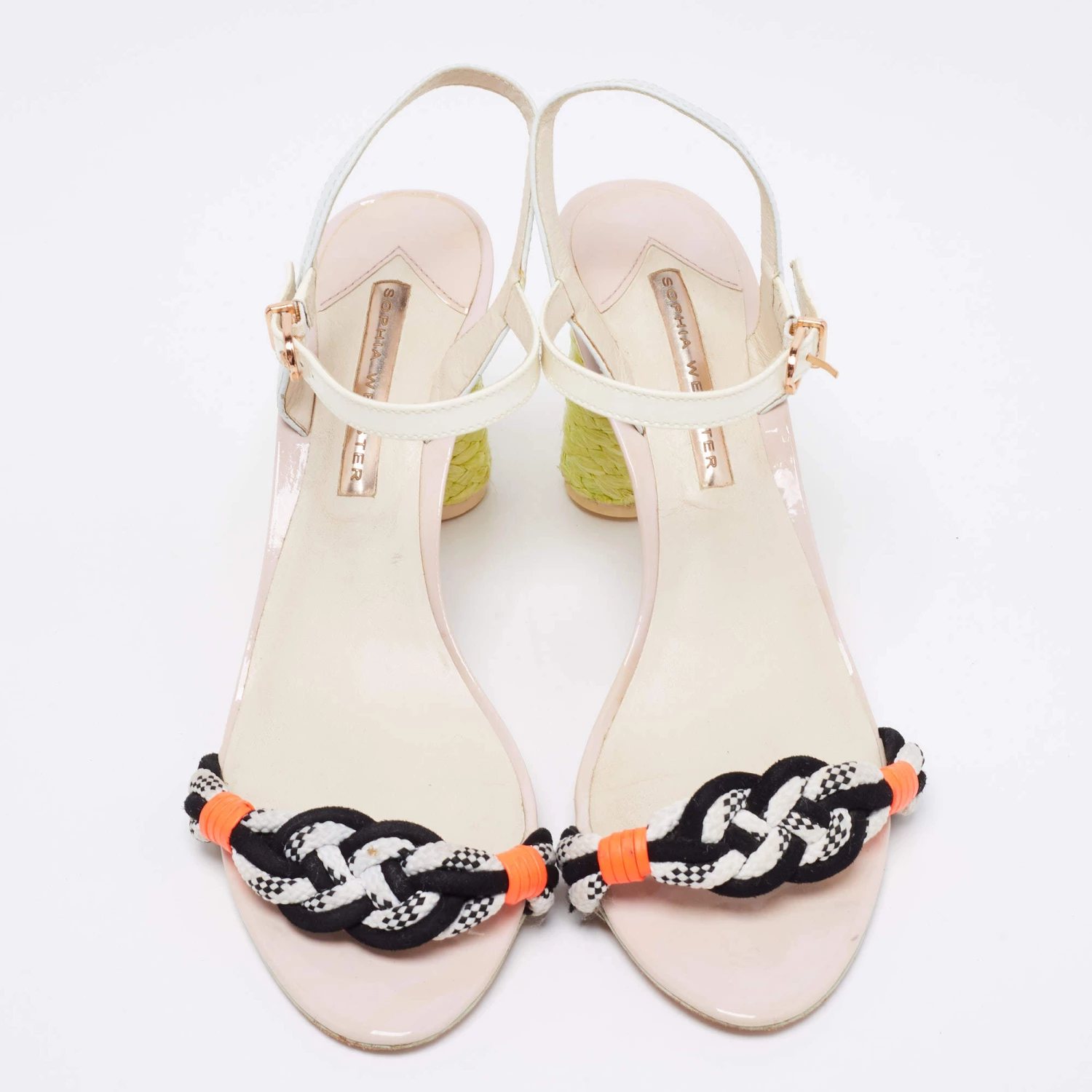 Sophia Webster Multicolor Leather And Patent Ankle Strap Sandals Size 39 For Women - Image 3